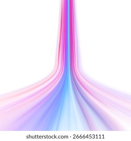 Database fast data transfer acceleration.Vector PNG. Luminous neon waves and sparkling colored spiral sparks. Colored shiny sparks of spiral wave. Curved bright speed line swirls.	