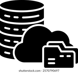Database File Icon Glyph Vector Illustration