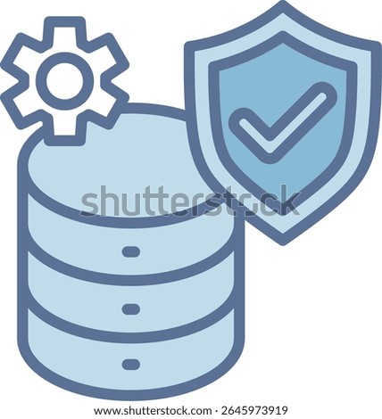 Database Filled Blue Tone Icon