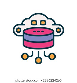 database filled color icon. vector icon for your website, mobile, presentation, and logo design.