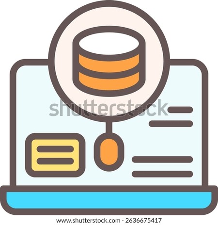 Database Filled Style Icon Design