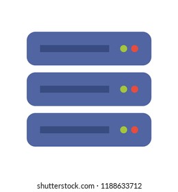 Database flat icon. You can be used database icon for several purposes like: websites, UI, UX, print templates, presentation templates, promotional materials, web and mobile phone apps.