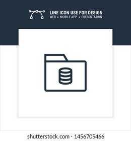 database folder icon design vector illustration