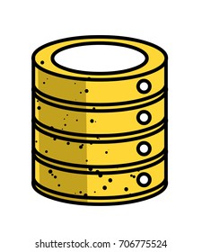 Database freehand picture. Artistic drawing.