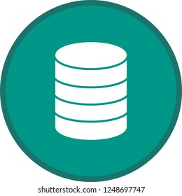 Database Glyph Round Circle Multicolor BG