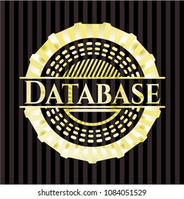  Database gold badge or emblem