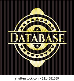  Database gold badge or emblem