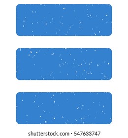 Database grainy textured icon for overlay watermark stamps. Flat symbol with scratched texture. Dotted vector cobalt ink rubber seal stamp with grunge design on a white background.