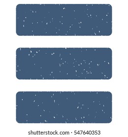 Database grainy textured icon for overlay watermark stamps. Flat symbol with dirty texture. Dotted vector blue ink rubber seal stamp with grunge design on a white background.