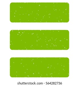 Database grainy textured icon for overlay watermark stamps. Flat symbol with scratched texture. Dotted vector light green ink rubber seal stamp with grunge design on a white background.