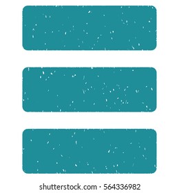 Database grainy textured icon for overlay watermark stamps. Flat symbol with dust texture. Dotted vector soft blue ink rubber seal stamp with grunge design on a white background.