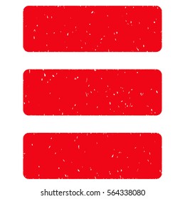 Database grainy textured icon for overlay watermark stamps. Flat symbol with scratched texture. Dotted vector red ink rubber seal stamp with grunge design on a white background.