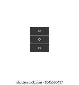 database grey icon. vector illustration