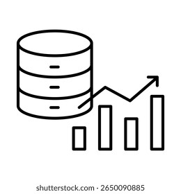 Database Growth Editable Stroke Icon