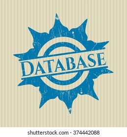 Database grunge style stamp