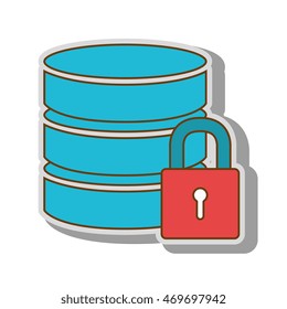 database hard disk host information cylinder system data pc vector  illustration isolated
