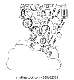 database hosting icon stock image, vector illustration design