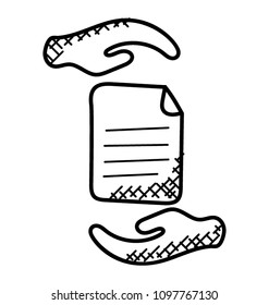 
Database hosting services concept icon doodle 
