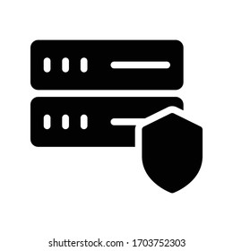 database hosting vector glyph flat icon 