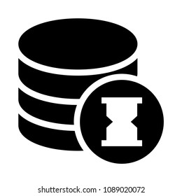 database hourglass vector glyphs icon