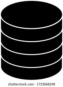 Database Icon alone in trendy flat style isolated for your web site design, app, logo vector