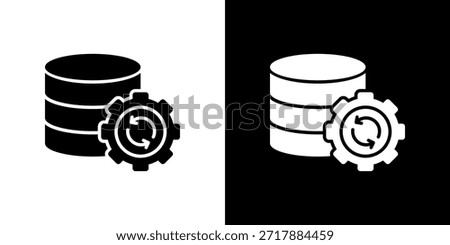 Database icon black and white filled.