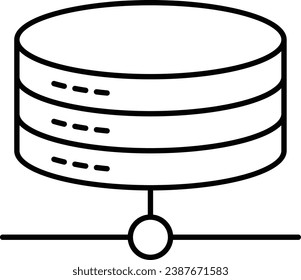 Database icon, Data analytics icon. Big data analysis technology symbol