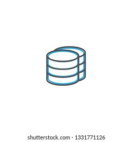 Database icon design. Essential icon vector illustration design