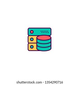 Database icon design. Essential icon vector illustration