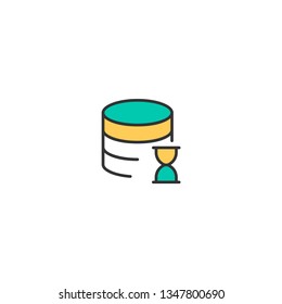 Database icon design. Interaction icon vector illustration