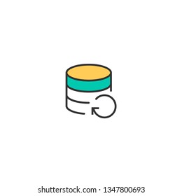 Database icon design. Interaction icon vector illustration