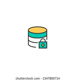 Database icon design. Interaction icon vector illustration