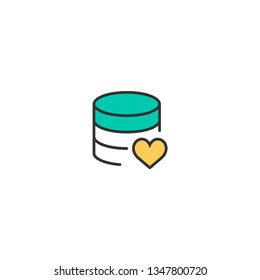 Database icon design. Interaction icon vector illustration