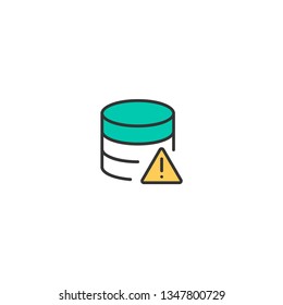 Database icon design. Interaction icon vector illustration