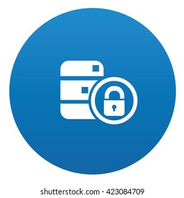 Database icon design on blue background,vector