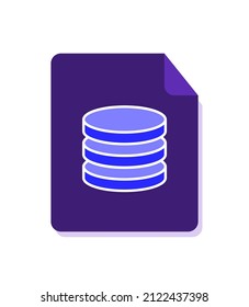 Database Icon File Vector Blue Stock Vector (Royalty Free) 2122437398 ...