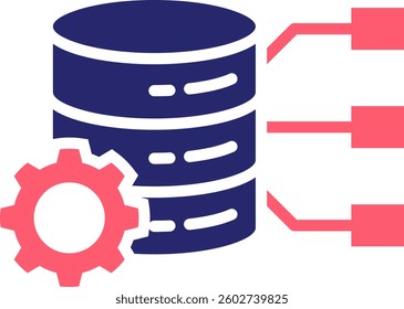 Database Icon Fill Vector Illustration