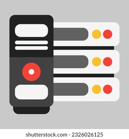 Database icon in flat style, use for website mobile app presentation
