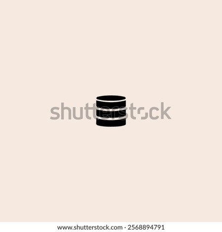 Database icon flat vector design.