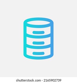 Database icon in gradient style about essentials, use for website mobile app presentation