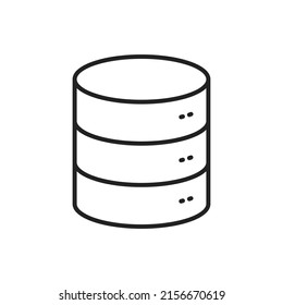 Datenbanksymbol. Hochwertige schwarze Vektorgrafik.