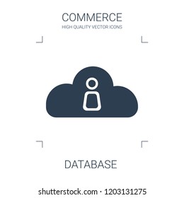 database icon. high quality filled database icon on white background. from commerce collection flat trendy vector database symbol. use for web and mobile