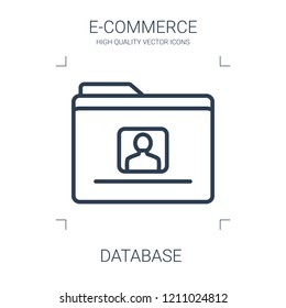 database icon. high quality line database icon on white background. from e commerce collection flat trendy vector database symbol. use for web and mobile