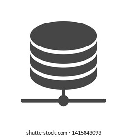 Database Icon isolated on white background.