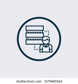 database icon isolated on white background from database and servers collection. database icon trendy and modern database symbol for logo, web, app