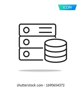 Database icon isolated on white background.
