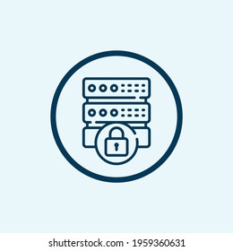 database icon isolated on white background from robotics collection. database icon thin line outline linear database symbol for logo, web, app, 