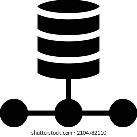 database Icon isolated on white background. Vector illustration. Eps10. Vector icon for website design and app