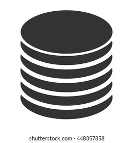Database icon isolated on a white background. Vector illustration.