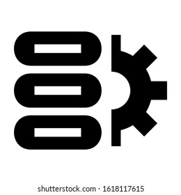 database icon isolated sign symbol vector illustration - high quality black style vector icons
